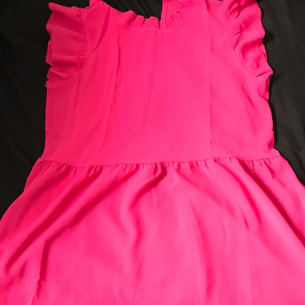 Bright pink long blouse